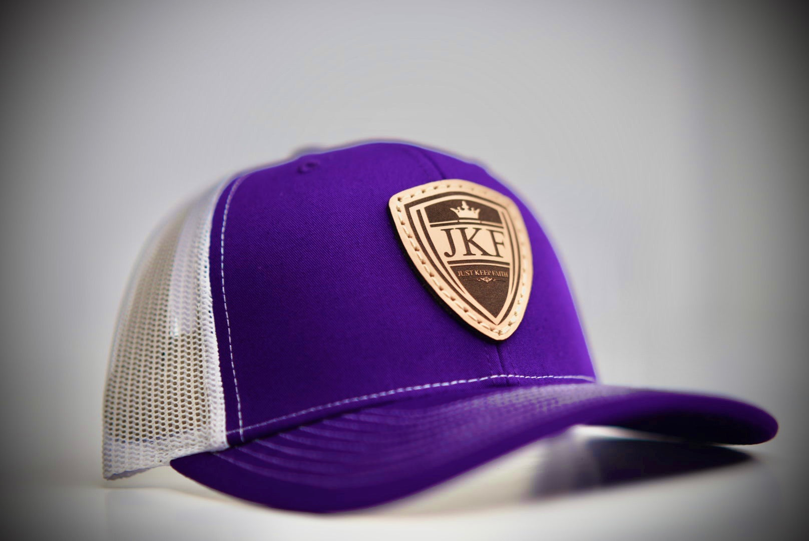 Trucker Hat Deep Violet & White